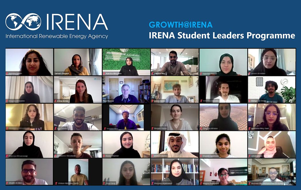 DEWA's Innovation Centre participates in two of IRENA's Student Leaders Programme seminars